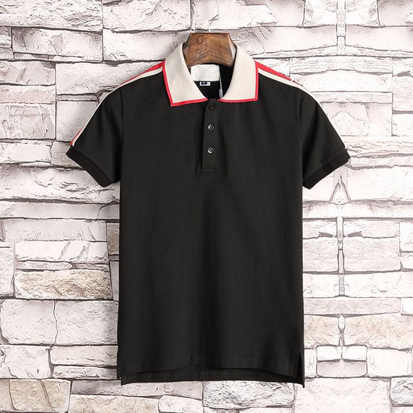 bolsa de grife nova camisa polo masculina patchwork camisa lapela manga curta casual 100% algodão marca moda empresarial camisa polo casual M-3XL-1993-3