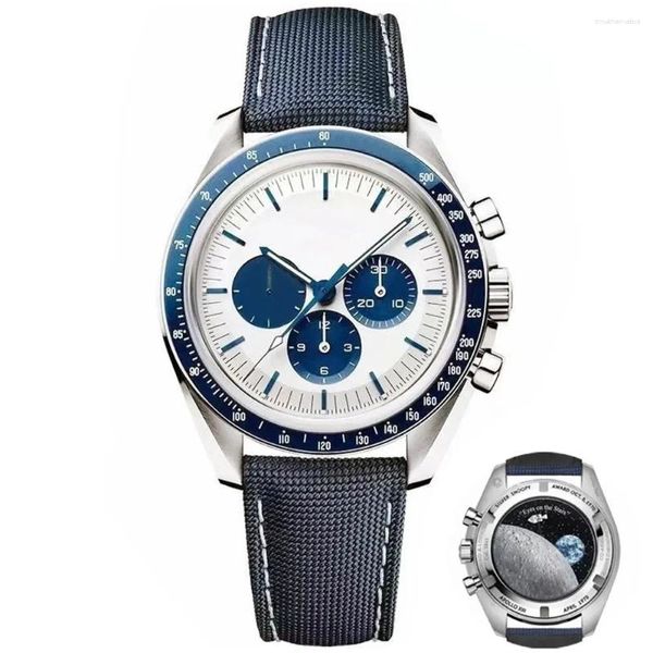 Armbanduhren Original Quarzuhr für Männer 6 Pin Arbeit Edelstahl Luxus Hochwertige leuchtende Chronograph Herren Top