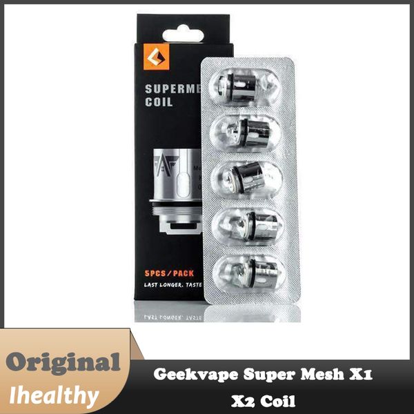 Bobina Geekvape Super Mesh X1 X2 0,2ohm 0,4ohm Bobinas para Cerberus Tank Aegis Mini Aegis Legend Kit