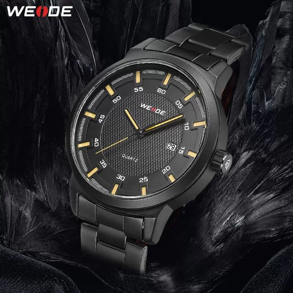 2023 WEIDE Relógios Homens Fashion Hour Calendário Quartzo Banda de Aço Completo Militar Casual Relógios de Pulso Relógio Masculino Erkek Saat drop ship