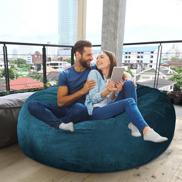 Coprisedia 5/6/7FT Copridivano Pigro Bean Bag Per Soggiorno Tatami Divano Rilassante Senza Riempitivo Interno