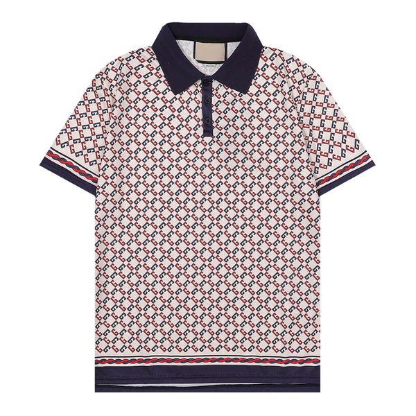New Fashion London England Polo Camicie Mens Designer Polo High Street Ricamo Stampa T-shirt Uomo Estate Cotone T-shirt casual Q38