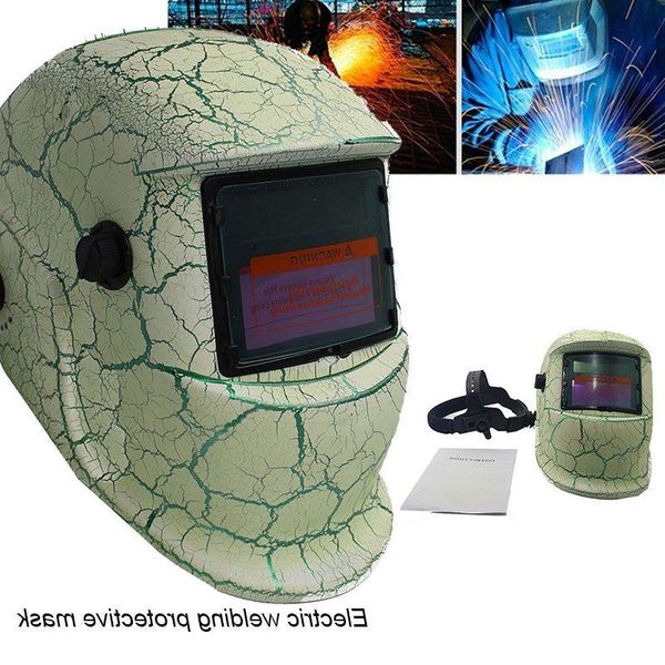 Freeshipping Einstellbare Solar Auto Verdunkelung Schweißer Maske Schützen Kopf-montierte Schweißhelm für Schleifen Drop Scjeh