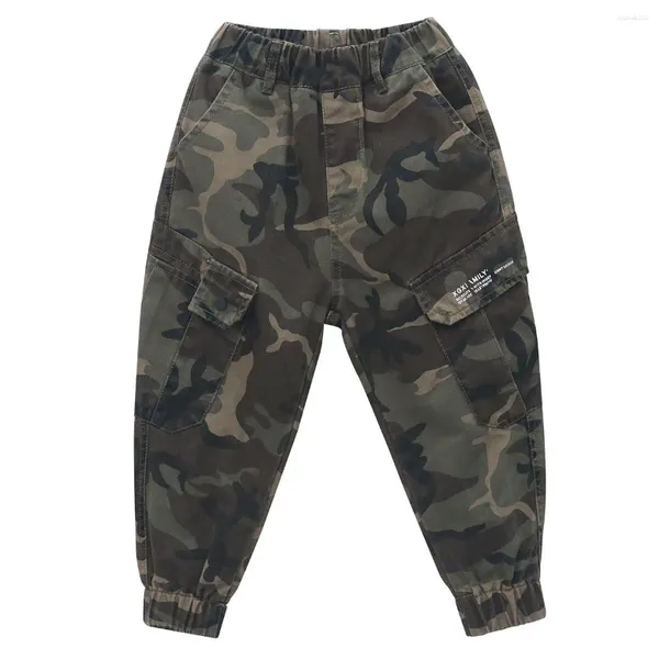 Hosen Frühling Herbst Jungen Camo Baumwolle Sport Hosen Casual Camouflage Gedruckt Teenager Kinder Hip Hop Cargo Harem Jogginghose Kleidung