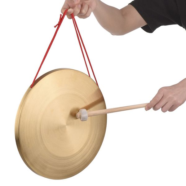 Piatti Gong a mano da 15/22/30 cm Ottone Rame Gong Cappella Opera Strumento a percussione con martello rotondo