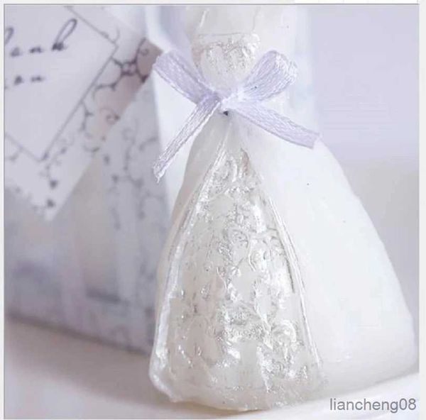 Velas casamento vestido de noiva vela favor presentes de casamento para lembranças de casamento de convidados