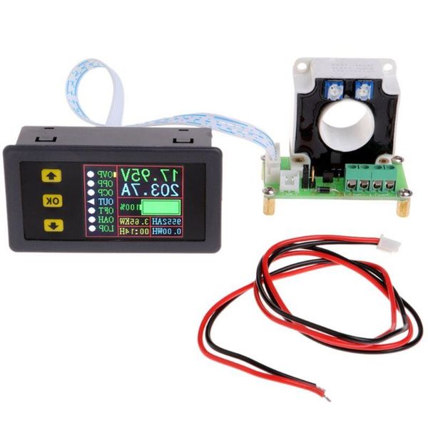 Freeshipping Digitalmultimeter DC 0-90V 0-100A Voltmeter Amperemeter Leistungsmonitor W Hall-Sensor Multifunktionales bidirektionales Messgerät Mvusn