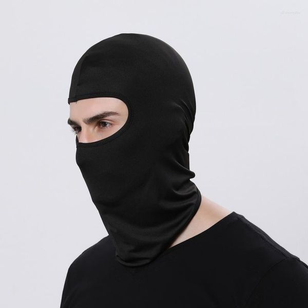 Capacetes de motocicleta lycra balaclava capuz bandana ciclismo ski face hat capacete tático para esportes ao ar livre