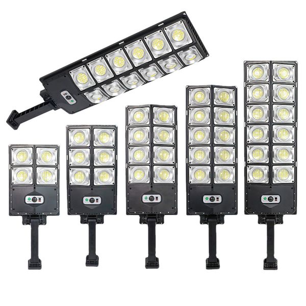 Güneş Duvar Işıkları Sokak Işıkları Dış Mekan Su Geçirmez, LED 6500K 8000LM 100W Güneş Park Limanı Işıkları, Güneş Taşkın Işığı Nokta Hareket Sensörü Alan Bahçesi için Güvenlik