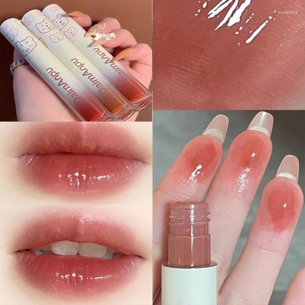 Lip Gloss Daimanpu Mirror Lipstick Textura fosca Lipgloss.