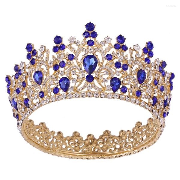 Haarspangen im Großhandel, volle runde Krone, Brautkopfbedeckung, Strass-Accessoires, Hochzeit, Tiara, Festzug