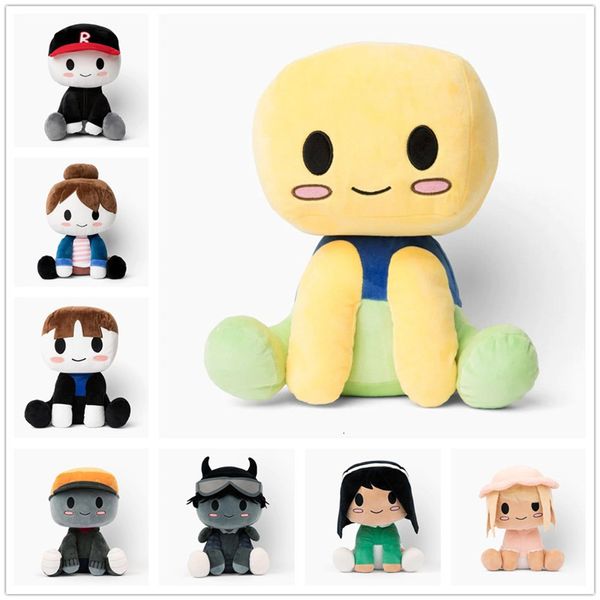 Dolls de pelúcia Blox Buddies Dolls Plush Dolls Kawaii Anime Plushie 20cm Figuras de carton com brinquedos de chapéu para crianças Presente de Natal 230412