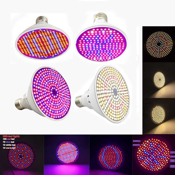 Grow Lights Led Grow Light Phytolamp Lampada per piante Spettro completo Grow Tent Lights Lampada Grow Lamp Illuminazione interna Luce di crescita idroponica E27 P230413