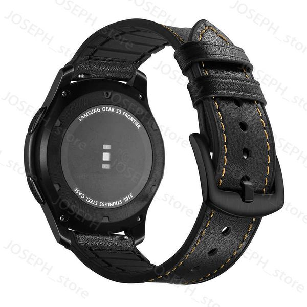 Outros acessórios de moda 20 mm 22mm Strap para Samsung Galaxy Watch 4 44mm 40mm Correa 3 Gear S3 Frontier Leather Bracelet