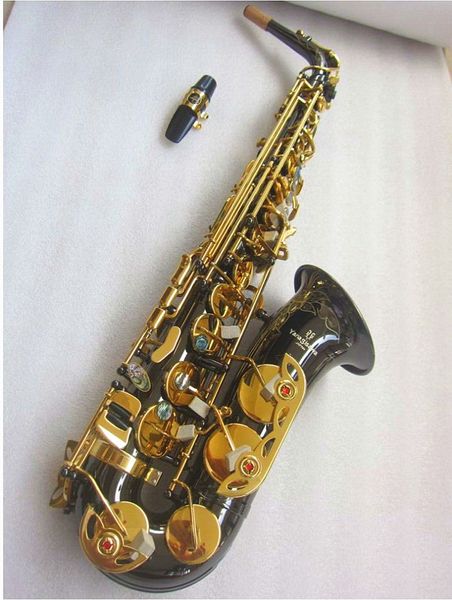 Neues professionelles Altsaxophon A-991, galvanisiertes schwarzes Nickel, hochwertiges Saxophon-Musikinstrument mit Koffer