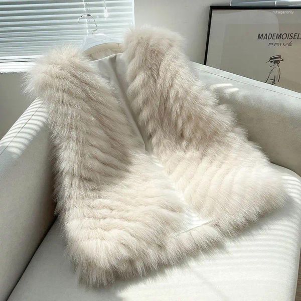 Mulheres Coletes Inverno Mulheres Faux Fur Colete Casaco Feminino Quente Algodão Branco Preto Cinza Jaqueta Sólida Pescoço Casual Sem Mangas Casacos V208