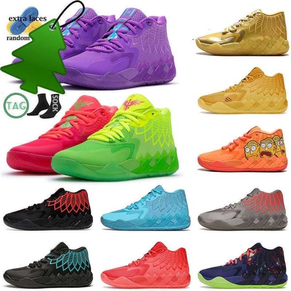 Chaussures de basket-ball MB.01 LaMelo Ball Chaussures de basket-ball pour hommes Pompes Rick et Morty Pas d'ici City Black Blast Buzz City Rock Ridge