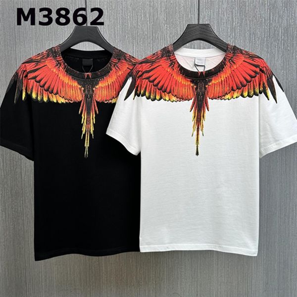 Camiseta de algodão masculina e feminina nova camiseta preta e branca Moda de moda casual estilo m-3xl verão europeu e americano camisa de manga curta LB3862