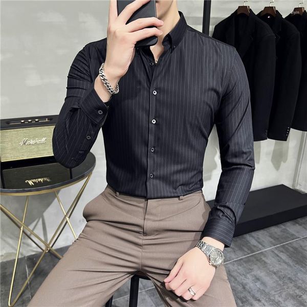 T-shirt da uomo Large Size 3XL 4XL Camicia casual da uomo per il tempo libero per uomo manica lunga di alta qualità Soft Comfort Slim Fit Man Dress S-4XL