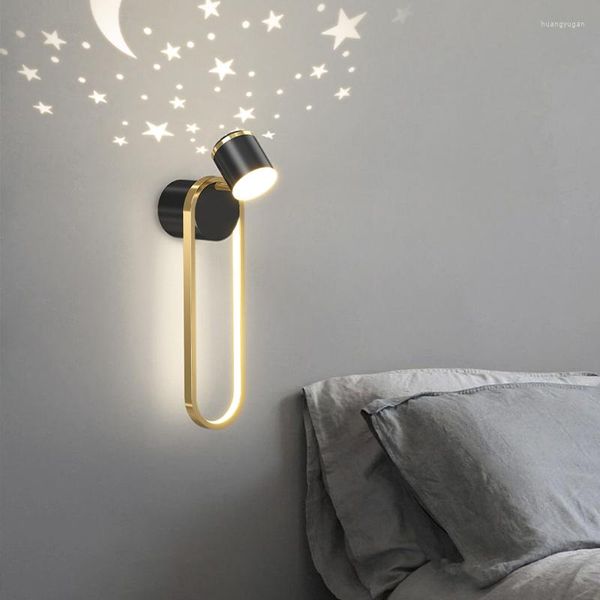 Duvar lambası Nordic Modern LED Kişilik Montajlı Yatak Odası Oturma Odası Çalışması İç Mekan Romm Fikstür