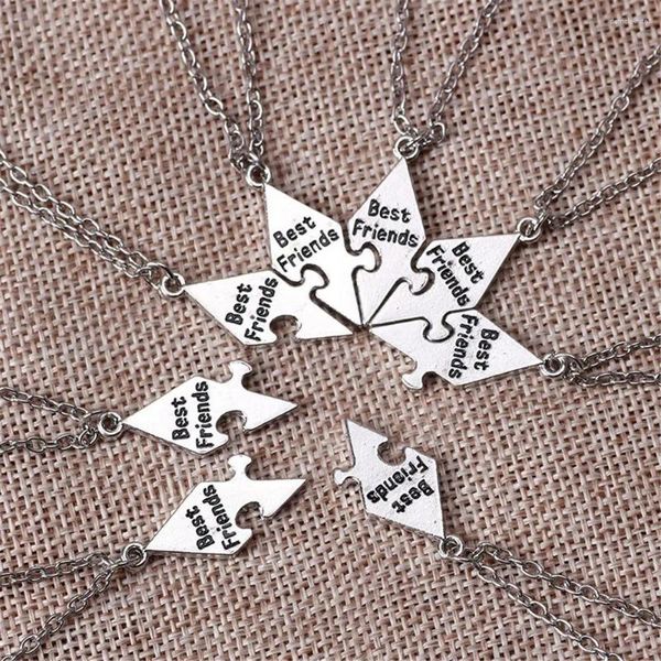 Anhänger Halsketten 8 Teile/satz Geschenk Charme Schmuck Nähen Bff Freundschaft Halskette Freund Puzzle Stück