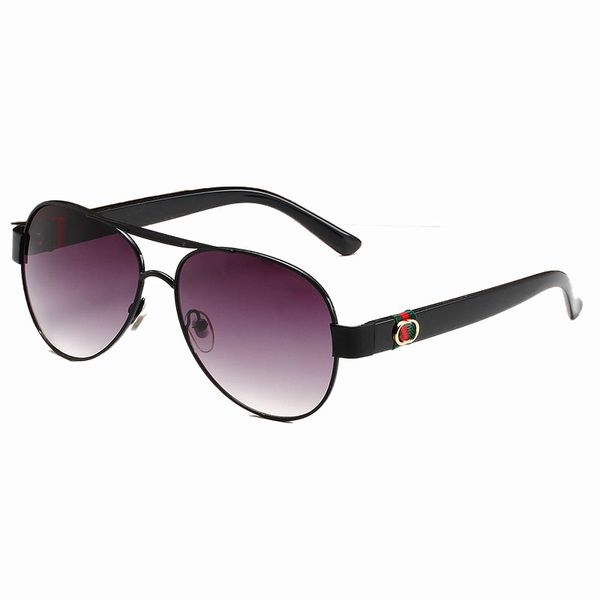 Designer moda occhiali da sole occhiali fabbrica occhiali lenti a forma di pesca antiscivolo poggia naso doppio raggio di metallo aste per PC occhiali da sole casual da vacanza ojo eyewear