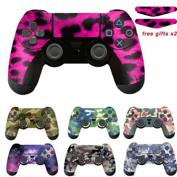 Decorações de console para o controlador PS4 Camouflage Vinil Skin Skin Skin para PlayStation 4 Gamepad Decal