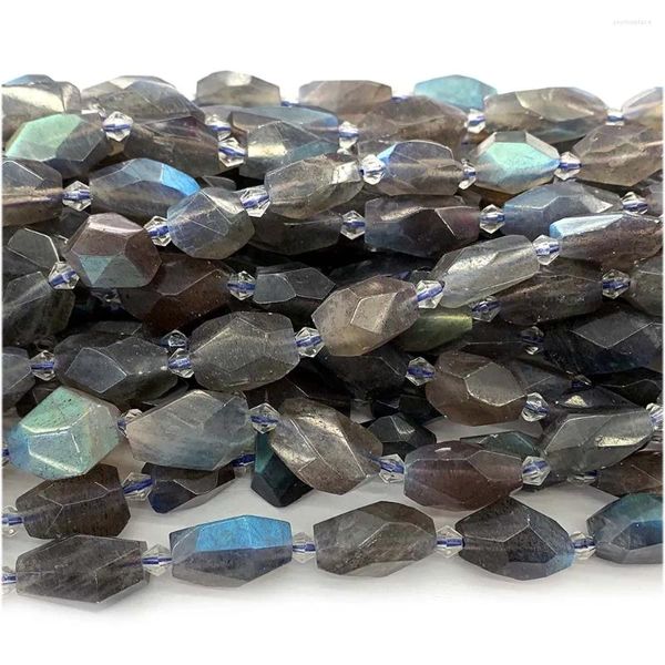 Pietre preziose sciolte Veemake Luce naturale Flash Labradorite Pepita minerale grezza Perline a forma libera per la creazione di gioielli Collana, braccialetto, pendente