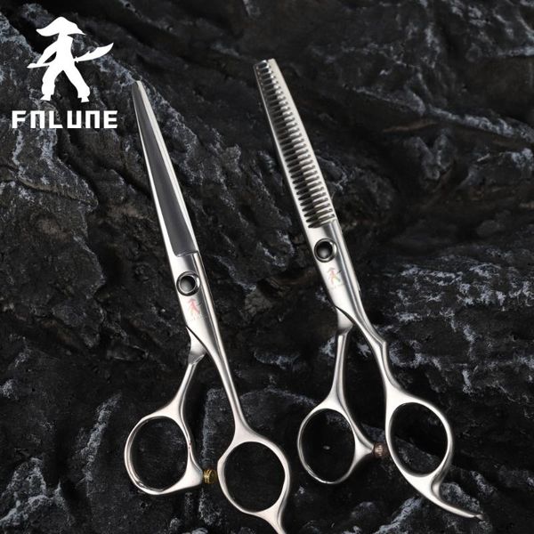 Forbici per capelli FnLune 6.0 pollici 440c Taglio professionale per parrucchiere Accessori per barbiere Taglio di capelli Diradamento Cesoie Strumenti per parrucchieri