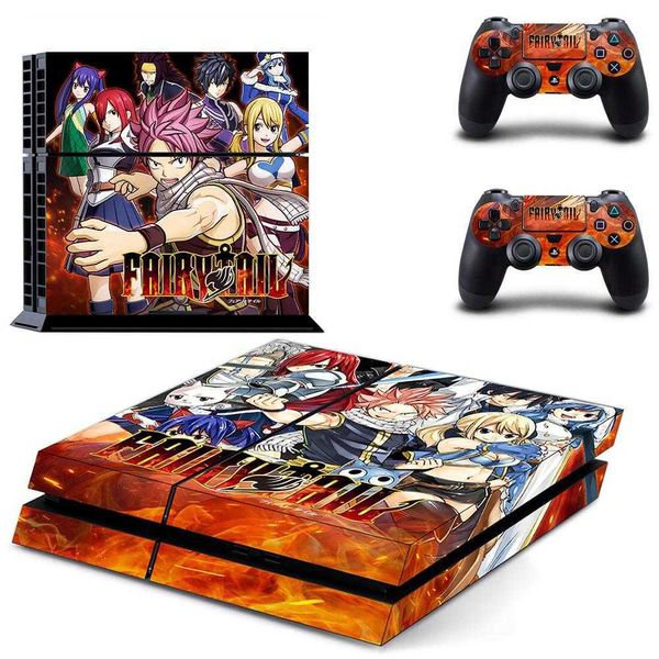 Konsolendekorationen Anime Fairy Tail PS4 Aufkleber Playstation 4 Skin PS 4 Aufkleber Decals Cover für PlayStation 4 PS4 Konsole Controller Skins Z0413