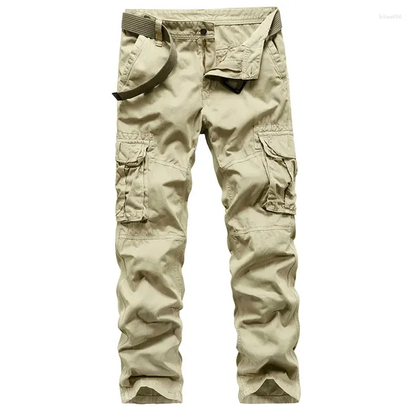 Pantaloni da uomo Abbigliamento da lavoro da uomo di qualità Casual Cargo Tasche alte Pantaloni Taglie forti 50 Moda Allentato Baggy Jogger Worker