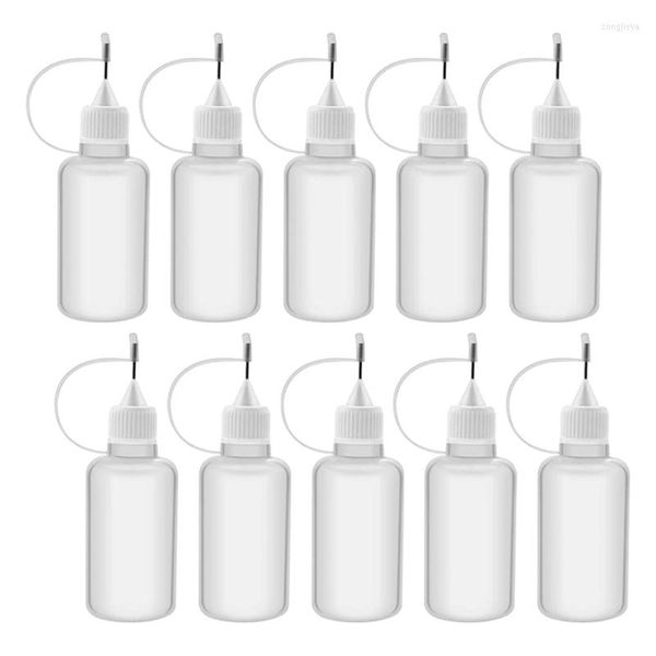 Garrafas de armazenamento 20pcs 30 ml de plástico com ponta de gotas de gotas de gama de gineca com tampas de agulha para cola diy