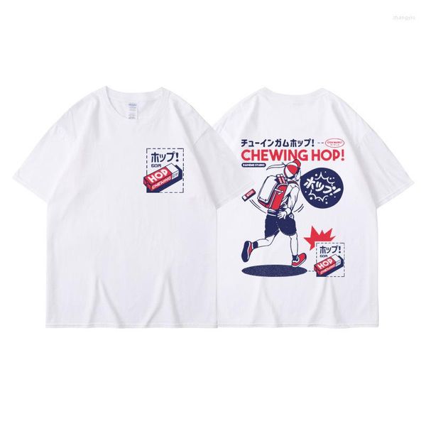 Erkek Tişörtleri Yaz Pamuk Tshirt Erkekler Moda Sokak Eğlenceli Baskılı Kısa Kollu Tişört Hip-Hop Gündelik Haki Siyah