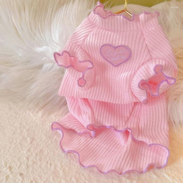 Costumi per gatti Milk Desire Rosa Waffle Canotta senza maniche estiva Yonghe Sphinx Vestiti senza peli Gatti tedeschi Vestono Gonne