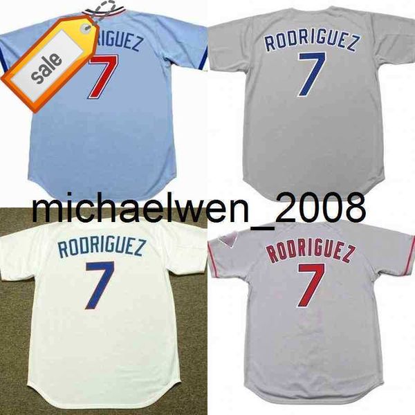 Mich28 Herren 7 IVAN RODRIGUEZ 1993 Baseball-Trikot