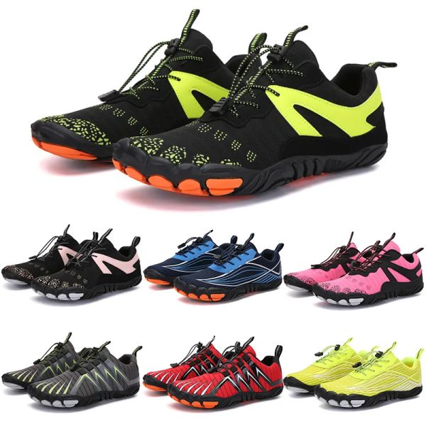 2021 Four Seasons Five Fingers Sportschuhe Mountaineering Net Extreme Simple Laufen, Radfahren, Wandern, grün rosa schwarz Klettern 35-45 Eighty One