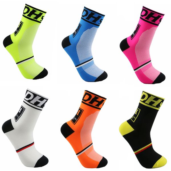 Sports Socks DH Ciclismo de alta qualidade Profissional Sport Sport Bicycle Sock Racing Outdoor Racing Big Size Men 230413