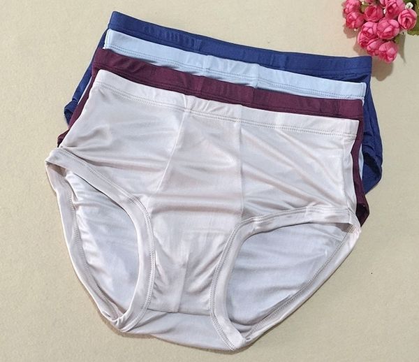 MUITAS PANTES 4 Pacote 50% de seda 50% Viscose Men's Underwears Tamanho L XL 2xl 3xl SG102 230413