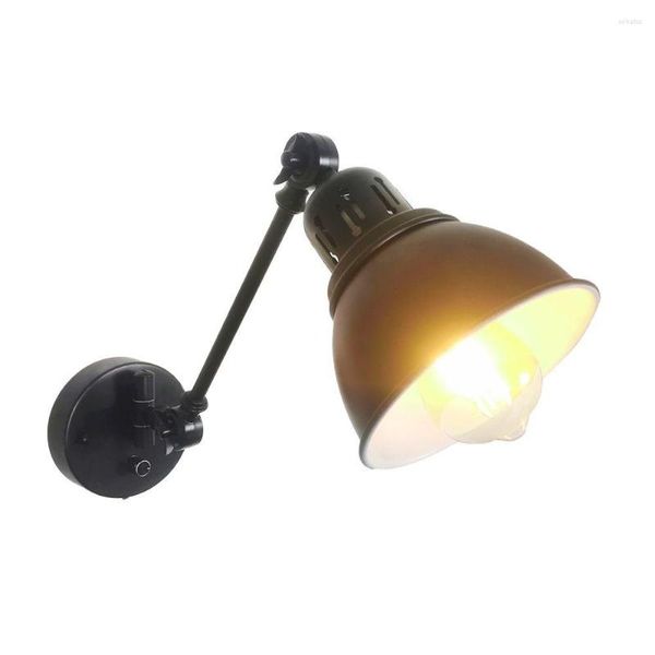 Lampada da parete vintage bilanciere per spina regolare l'oscuramento applique decorazione della casa leggere luce sul comodino illuminazione interna