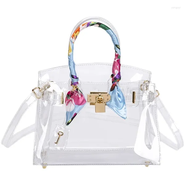 Seesäcke PVC Wasserdicht Transparent Klar Schließfach Süße Handtaschen Cool Chic Bunte Mode Schulter Valentinstag Geschenk