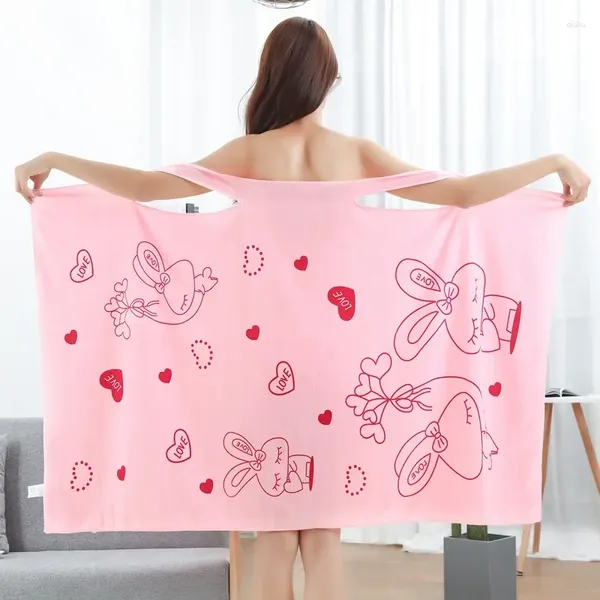 Asciugamano Love Bath Accappatoio Morbido Sling Wrap Fibra toracica Assorbente Indossabile che può essere indossato Pigiami sexy da donna