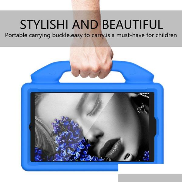 Tablet PC Casos Sacos Eva Material para Huawei Matepad T8 Flat Childrens Anti Falling Er Shell Protetor com Polegar Retrátil Sup Dhlfm