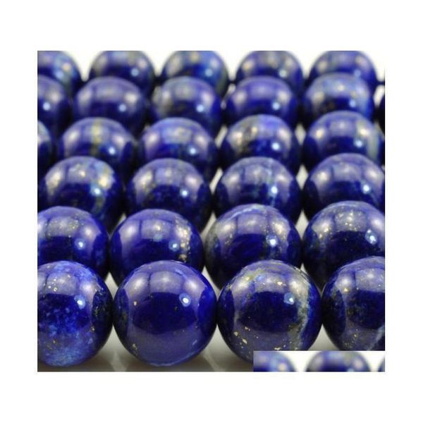 Tampas de contas de pedra natural lapis lazi redondas contas soltas fio 4 6 8 10 12 14mm escolher tamanho para fazer joias no.sab12 1yqq9 drop delive dhigy