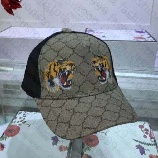 Voller Brief Designer Ball Cap Tiger Muster Marke Sonnenhüte für Männer Frauen Outdoor-Reise Sonnenschirm Casquette