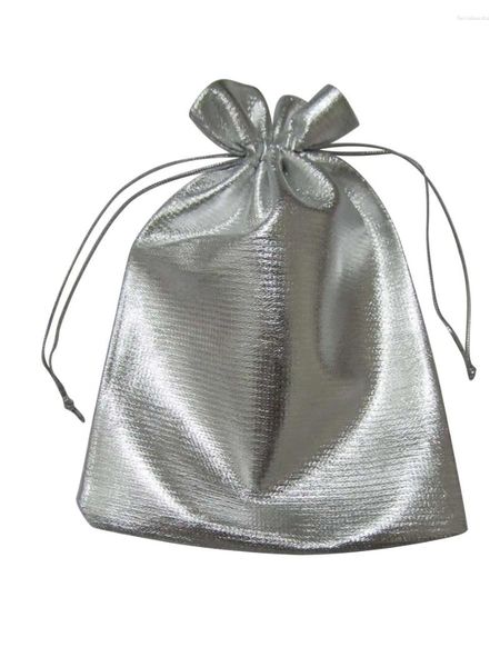 Bolsas de jóias 100pcs 13/18cm prata cordão organza bolsa saco / saco de jóias presente de Natal / casamento