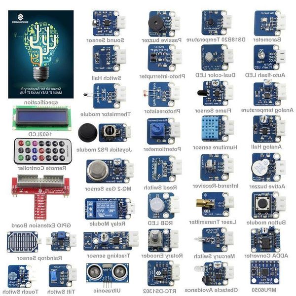 Бесплатная доставка, 37 модулей, комплект датчиков V20 для Raspberry Pi RPi 1 Model B (Raspberry Pi в комплект не входит) Vnwds