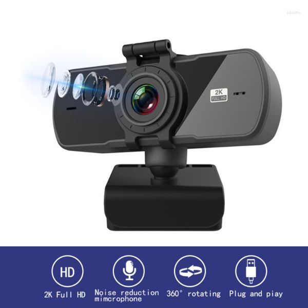 Kameralar 2K Webcam 1080p Full HD Web Kamerası PC Bilgisayar Dizüstü Bilgisayar Masaüstü YouTube Webcamera