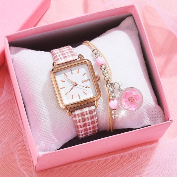 Armbanduhren Luxus Damen Quarzuhren Für Lederuhr Damen Handgelenk Feminino Set Armband Relogio DamenArmbanduhren