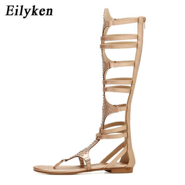 Top Gladiator Roman Sandals Женщина заклепка с открытой ногой для бахромы.