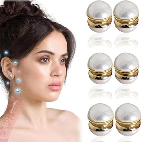 Orecchini posteriori moda coreana perla simulata magnetica per le donne terapia perdita di peso magnete torsione orecchino a clip gioielli per feste